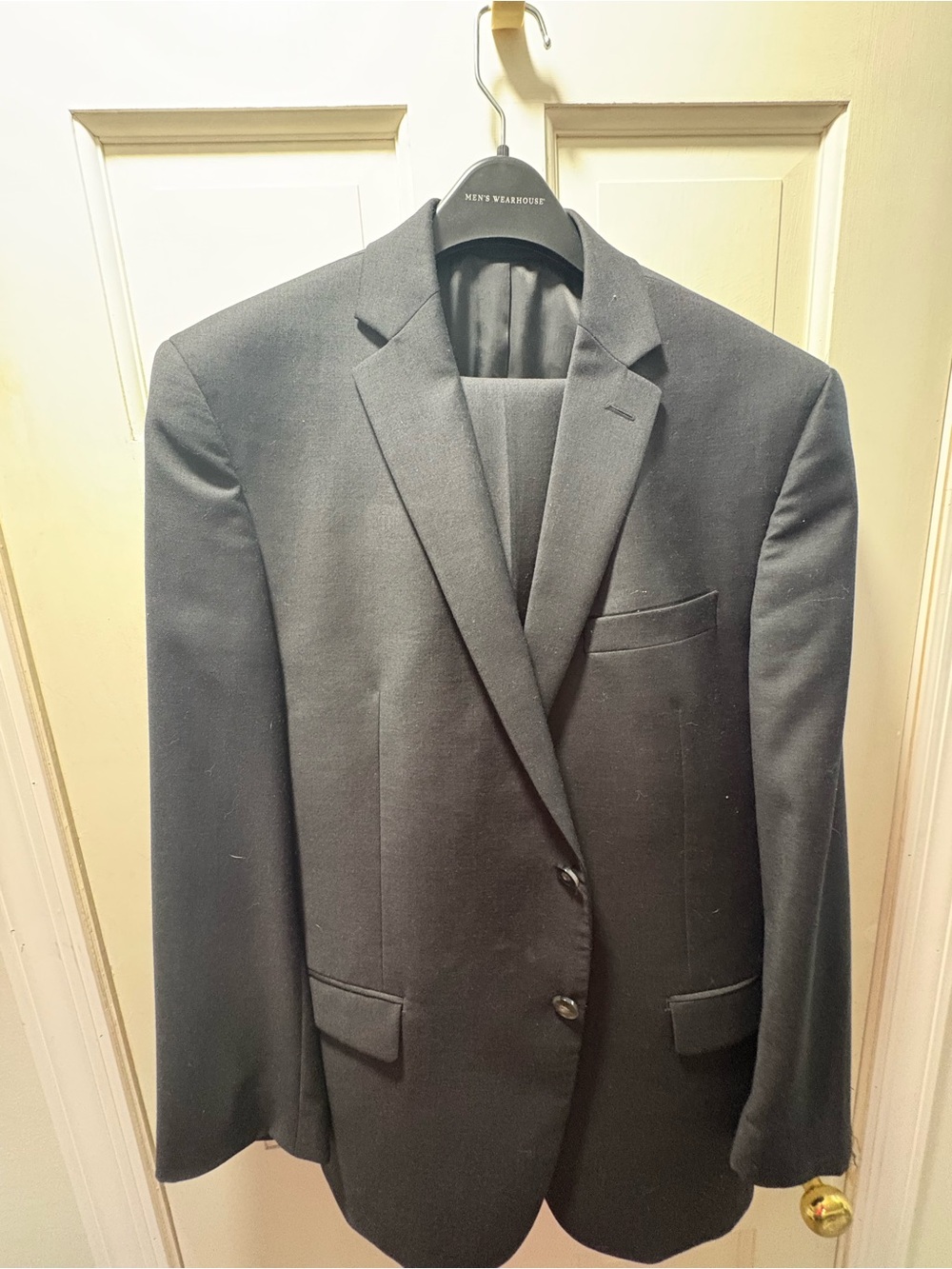 Calvin Klein Charcoal Black Men's Two-Button Suit Jacket
